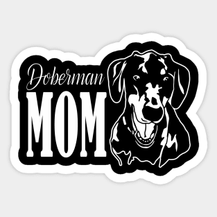 Doberman Mom Gift Natural Ears Sticker